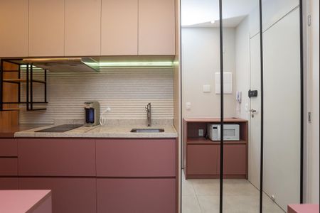 Studio para alugar com 25m², 1 quarto e sem vagaCozinha Americana