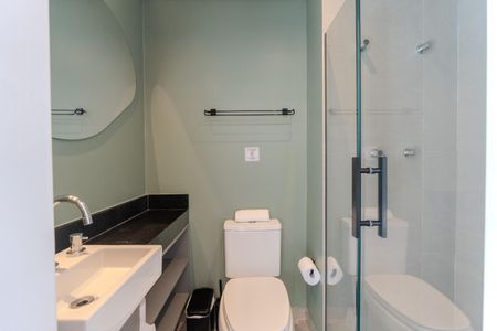 Banheiro de kitnet/studio à venda com 1 quarto, 16m² em Bela Vista, São Paulo