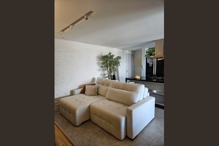 Sala de apartamento à venda com 3 quartos, 86m² em Vila Valparaíso, Santo André