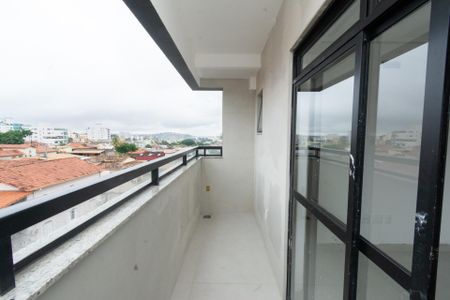Varanda da Sala de apartamento à venda com 3 quartos, 73m² em Inconfidentes, Contagem