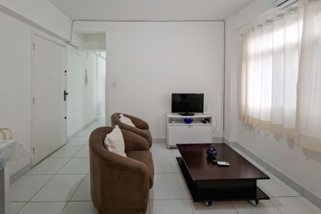 Sala de apartamento para alugar com 1 quarto, 45m² em Boqueirão, Praia Grande