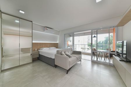 Sala de apartamento para alugar com 1 quarto, 42m² em Campo Belo, São Paulo