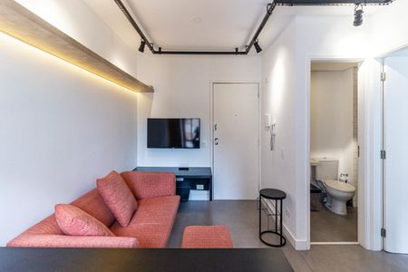 Sala de kitnet/studio para alugar com 1 quarto, 28m² em Santa Cecilia, São Paulo