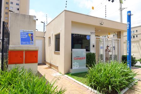 Apartamento para alugar com 33m², 2 quartos e sem vagaFachada do condomínio - Placa instalada na fachada do condomínio - Código da placa: RXQW-1034