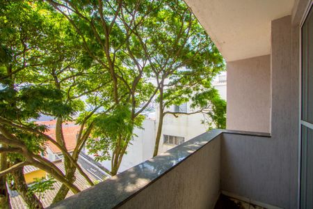 Varanda da sala de apartamento à venda com 3 quartos, 121m² em Vila Scarpelli, Santo André