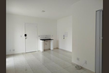 Sala, quarto e cozinha integrada de kitnet/studio para alugar com 1 quarto, 45m² em Tatuapé, São Paulo