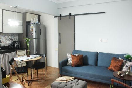 Sala de apartamento para alugar com 1 quarto, 40m² em Embaré, Santos