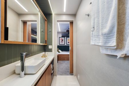 Apartamento à venda com 106m², 3 quartos e 2 vagasBanheiro da Suite 1 