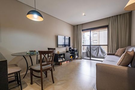 Sala/Cozinha de apartamento à venda com 1 quarto, 43m² em Jardim Paulista, São Paulo