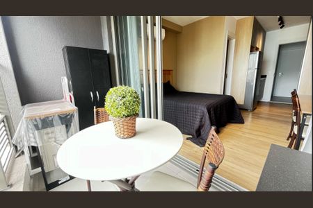 Studio à venda com 26m², 1 quarto e sem vagaVaranda