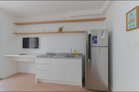 Cozinha de apartamento para alugar com 1 quarto, 32m² em Vila Mariana, São Paulo