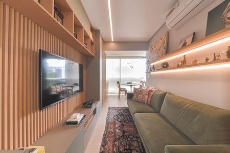 Sala de apartamento à venda com 1 quarto, 42m² em Cidade Monções, São Paulo