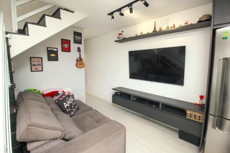Sala de apartamento à venda com 2 quartos, 100m² em Jardim Santo Alberto, Santo André