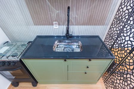 Apartamento para alugar com 25m², 1 quarto e sem vaga Apartamento para alugar com 25m², 1 quarto e sem vagaDetalhe - Cozinha
