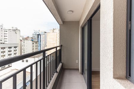 Varanda do Studio de kitnet/studio para alugar com 1 quarto, 25m² em República, São Paulo