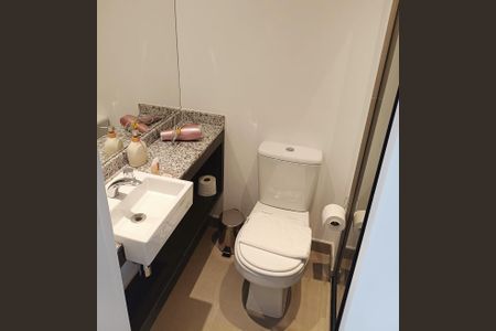 Banheiro de kitnet/studio à venda com 1 quarto, 25m² em Moema, São Paulo