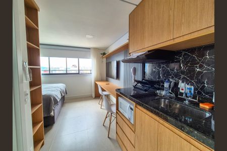 Cozinha de kitnet/studio à venda com 1 quarto, 19m² em República, São Paulo