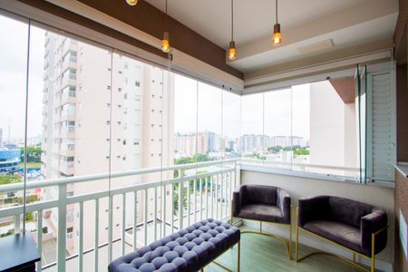 Varanda da sala de apartamento à venda com 2 quartos, 60m² em Vila Apiai, Santo André