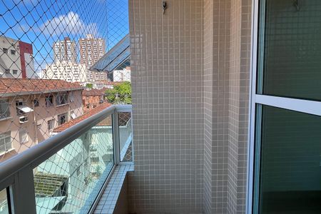Varanda da Sala de apartamento para alugar com 2 quartos, 61m² em Vila Belmiro, Santos