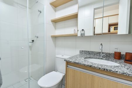 Studio para alugar com 26m², 1 quarto e sem vaga Studio para alugar com 26m², 1 quarto e sem vagaBanheiro