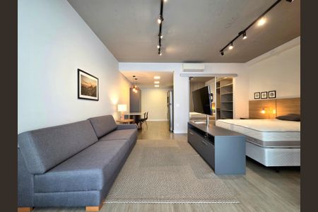 Sala de apartamento para alugar com 1 quarto, 61m² em Moema, São Paulo