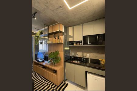 Cozinha de kitnet/studio para alugar com 1 quarto, 28m² em centro, Brasília