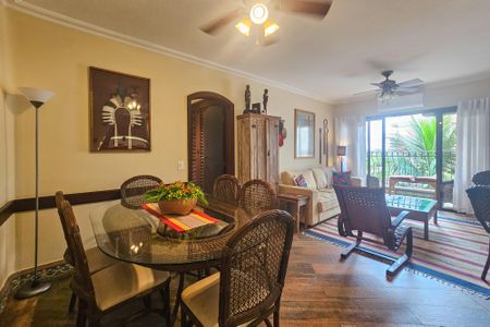 Sala de apartamento para alugar com 3 quartos, 102m² em Jardim das Conchas, Guarujá