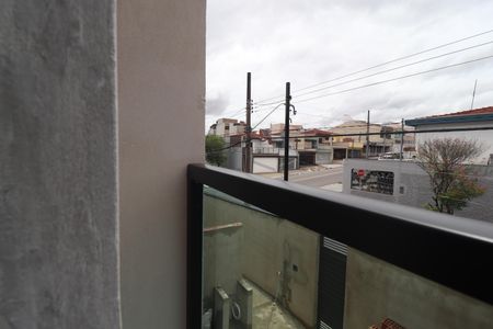 Varanda Quarto 1 suíte de casa à venda com 3 quartos, 83m² em Vila Scarpelli, Santo André