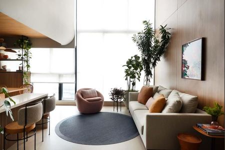 Sala de apartamento para alugar com 3 quartos, 114m² em Vila Olímpia, São Paulo