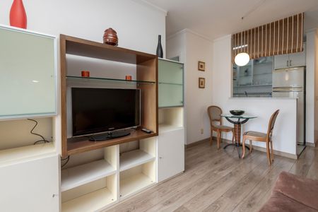 Sala de apartamento para alugar com 1 quarto, 45m² em Brooklin, São Paulo