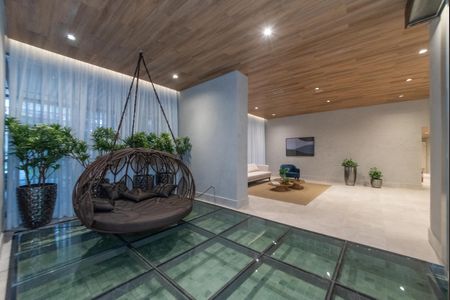 Studio para alugar com 32m², 1 quarto e sem vaga Studio para alugar com 32m², 1 quarto e sem vagaHall Social