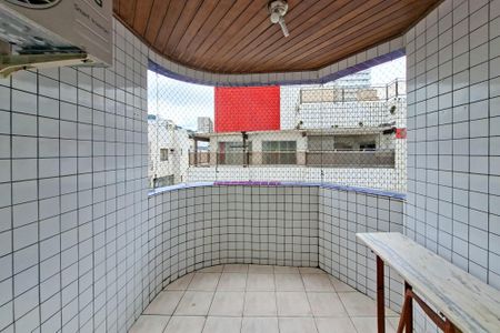 Varanda da sala de apartamento para alugar com 1 quarto, 63m² em Canto do Forte, Praia Grande