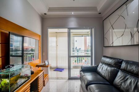Sala de apartamento à venda com 2 quartos, 67m² em Vila Homero Thon, Santo André