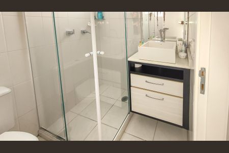 Banheiro da Suíte de apartamento à venda com 1 quarto, 60m² em Campininha, São Paulo