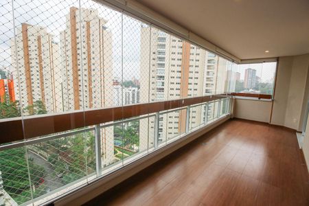 Varanda da Sala de apartamento à venda com 3 quartos, 163m² em Vila Andrade, São Paulo