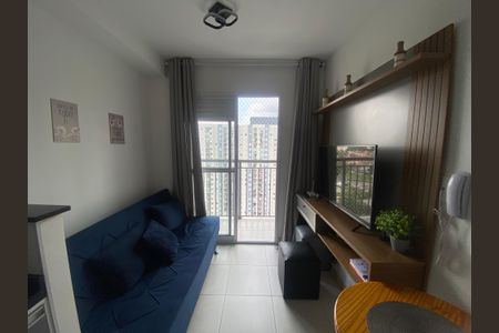 Sala de apartamento para alugar com 1 quarto, 27m² em Jardim Caravelas, São Paulo