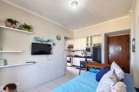 Sala de apartamento para alugar com 1 quarto, 36m² em Real, Praia Grande