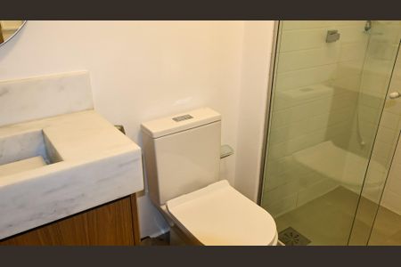 Banheiro de apartamento para alugar com 1 quarto, 49m² em Setor Bueno, Goiânia