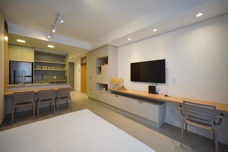 Sala - quarto de kitnet/studio para alugar com 1 quarto, 66m² em Trindade, Florianópolis