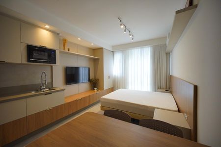 Sala - quarto de kitnet/studio para alugar com 1 quarto, 54m² em Trindade, Florianópolis