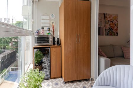 Varanda da Sala de apartamento para alugar com 1 quarto, 38m² em Jardim das Acacias, São Paulo