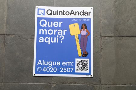 Apartamento para alugar com 23m², 1 quarto e sem vagaPlaca instalada na grade da janela - Código da placa: YEQA-96