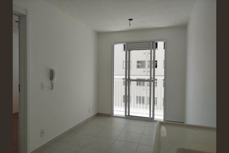 Sala e cozinha integrada de apartamento para alugar com 1 quarto, 27m² em Guaiauna, São Paulo