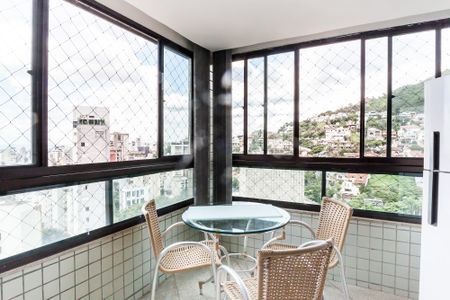 Varanda da Sala de apartamento à venda com 4 quartos, 130m² em Sion, Belo Horizonte