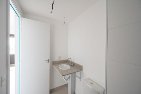 Banheiro Social de kitnet/studio à venda com 1 quarto, 25m² em Vila Clementino, São Paulo