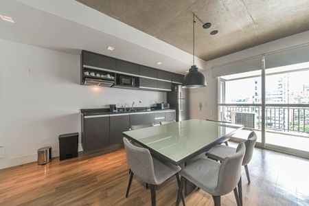 Sala - Cozinha Integrada de apartamento para alugar com 2 quartos, 97m² em Cidade Monções, São Paulo