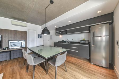Sala - Cozinha Integrada de apartamento para alugar com 2 quartos, 97m² em Cidade Monções, São Paulo