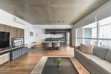 Sala de apartamento para alugar com 2 quartos, 97m² em Cidade Monções, São Paulo
