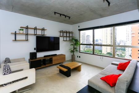 Sala  de apartamento para alugar com 2 quartos, 74m² em Panamby, São Paulo