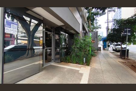 Studio para alugar com 22m², 1 quarto e sem vagaFachada + Plaquinha